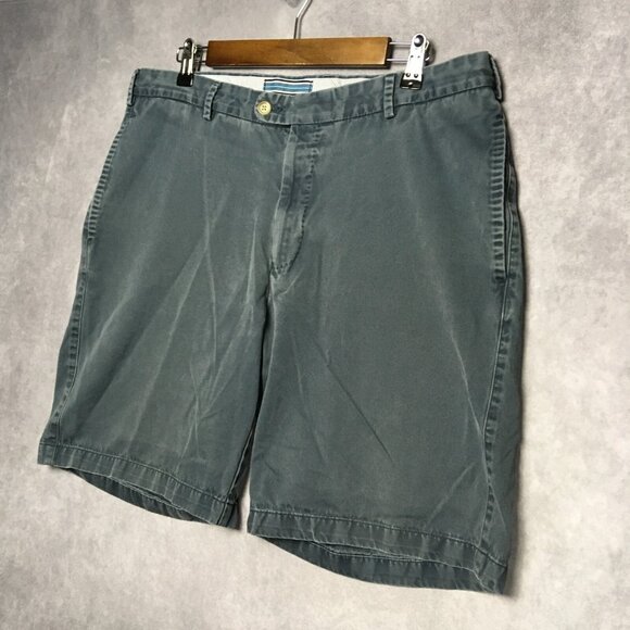Peter Millar Other - Peter Millar Mens Shorts size 35 Blue Flat Front Pockets Pima Cotton Twill
